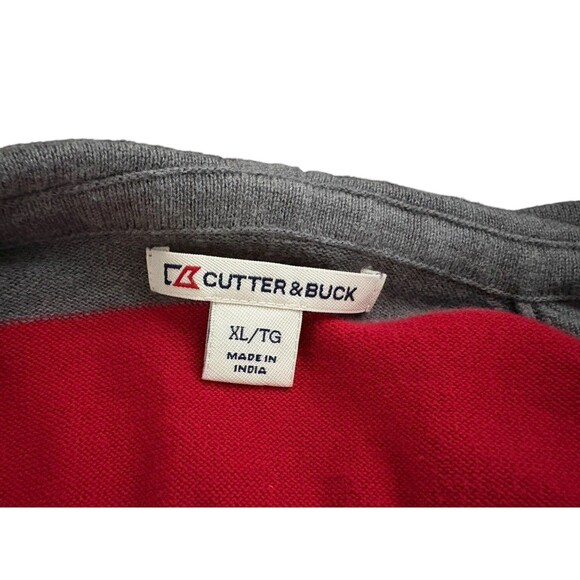 Atlanta Falcons Cutter And Buck Women’s Sz XL Red & Gray Cotton Hooded Sweater - Picture 3 of 16